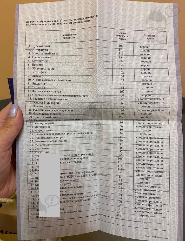 Предметы по специальности